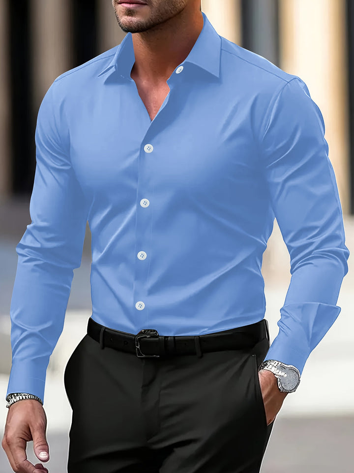 Men's Shirt - Slim Fit Long Sleeve Button-Down | Smart Casual