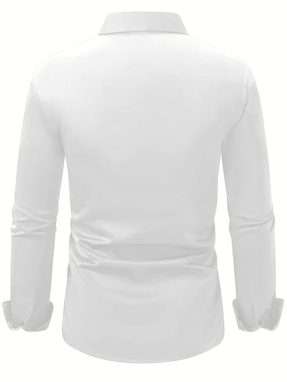 Men's Shirt - Slim Fit Long Sleeve Button-Down | Smart Casual