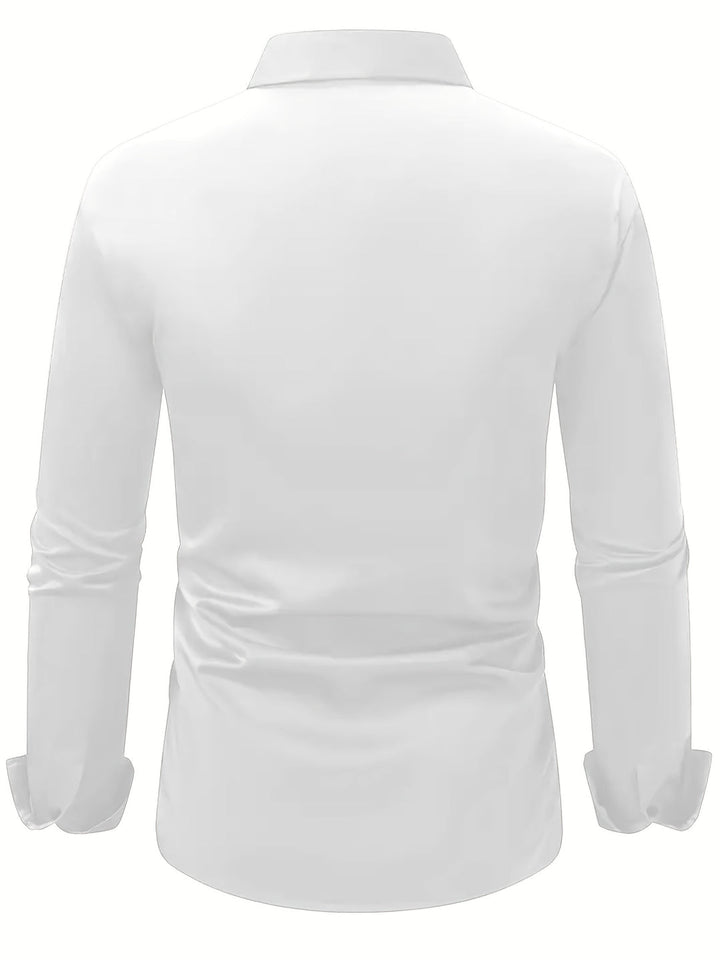 Men's Shirt - Slim Fit Long Sleeve Button-Down | Smart Casual