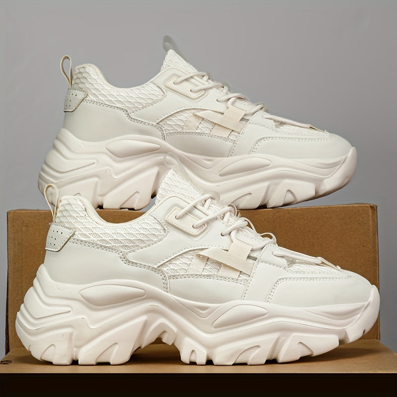 Men's Trainers - Chunky Platform Sole with Lace-Up | Casual