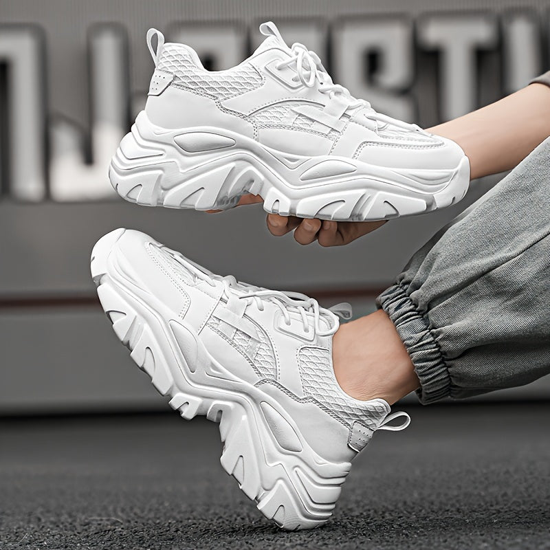 Men's Trainers - Chunky Platform Sole with Lace-Up | Casual