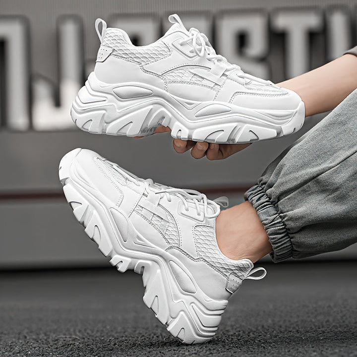 Men's Trainers - Chunky Platform Sole with Lace-Up | Casual