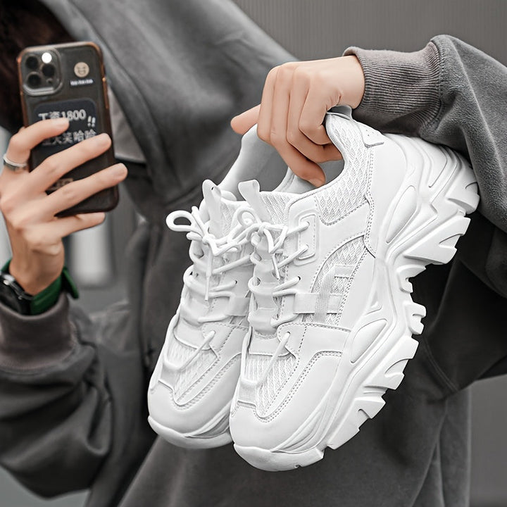 Men's Trainers - Chunky Platform Sole with Lace-Up | Casual
