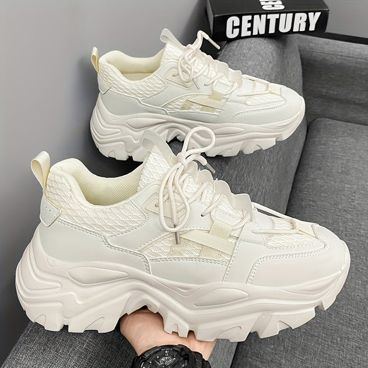 Men's Trainers - Chunky Platform Sole with Lace-Up | Casual