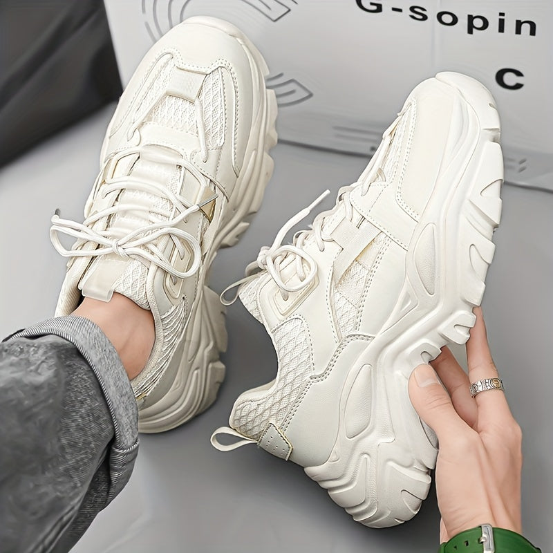 Men's Trainers - Chunky Platform Sole with Lace-Up | Casual
