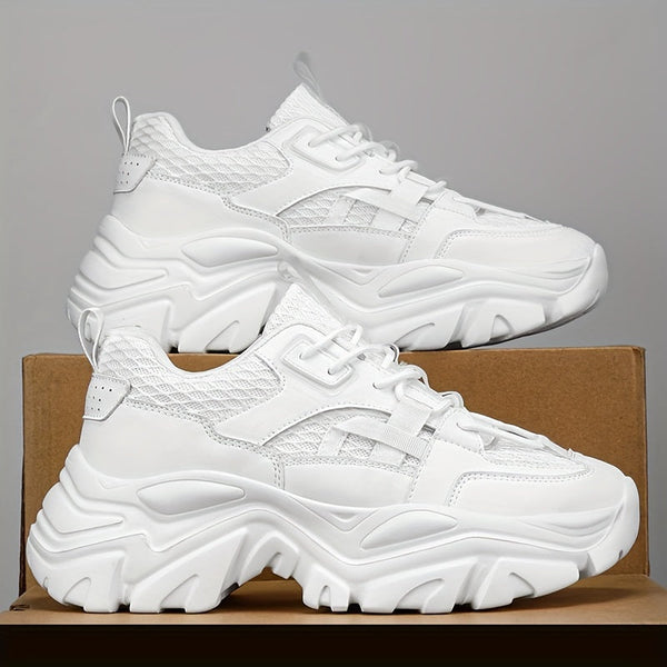 Men's Trainers - Chunky Platform Sole with Lace-Up | Casual