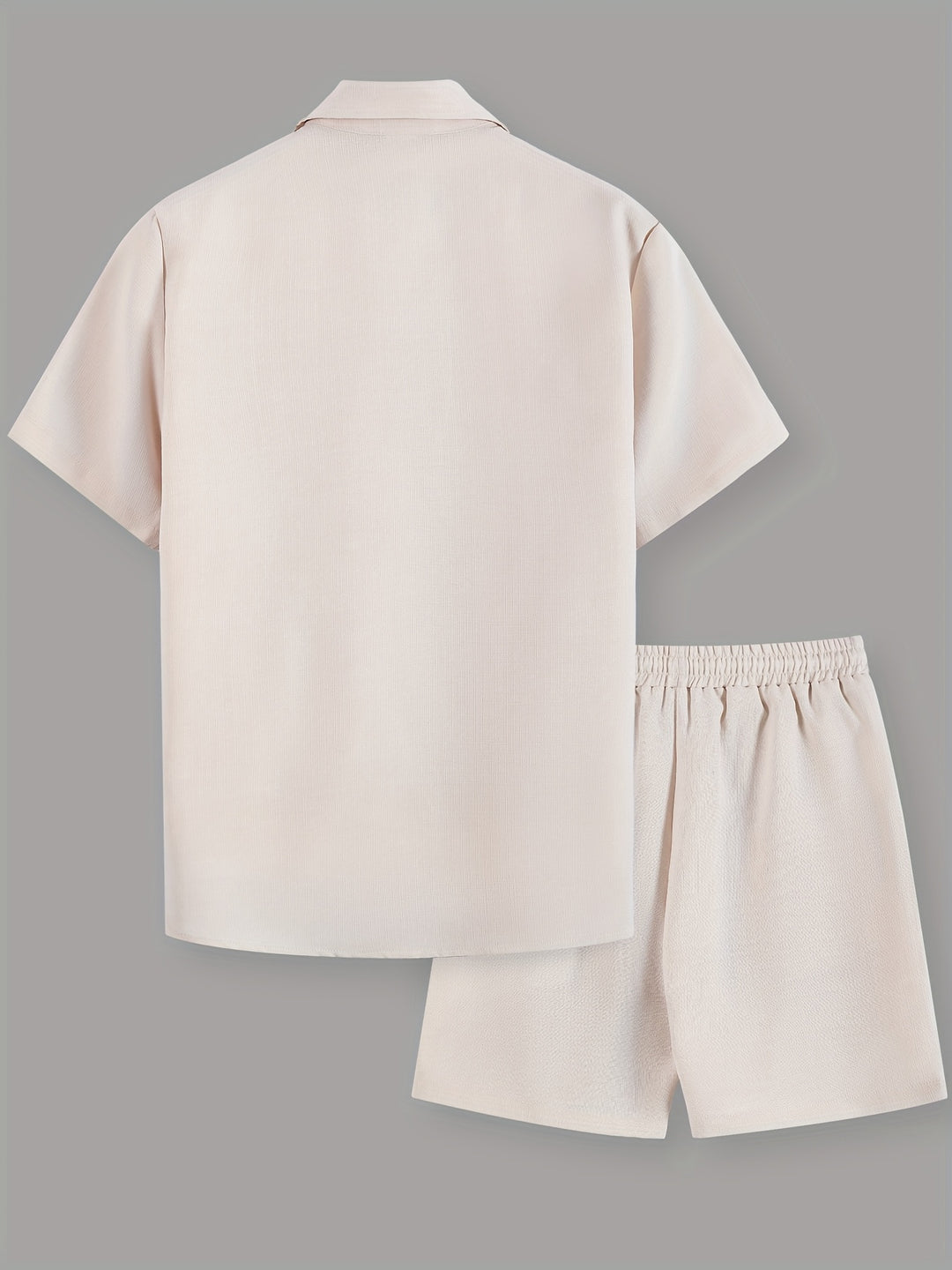 Men's Co-ord Set - Short Sleeve Shirt Matching Shorts | Summer