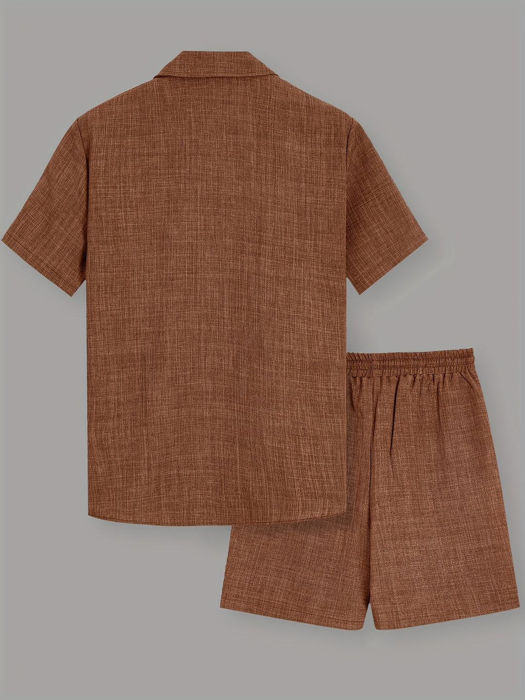 Men's Co-ord Set - Short Sleeve Shirt Matching Shorts | Summer