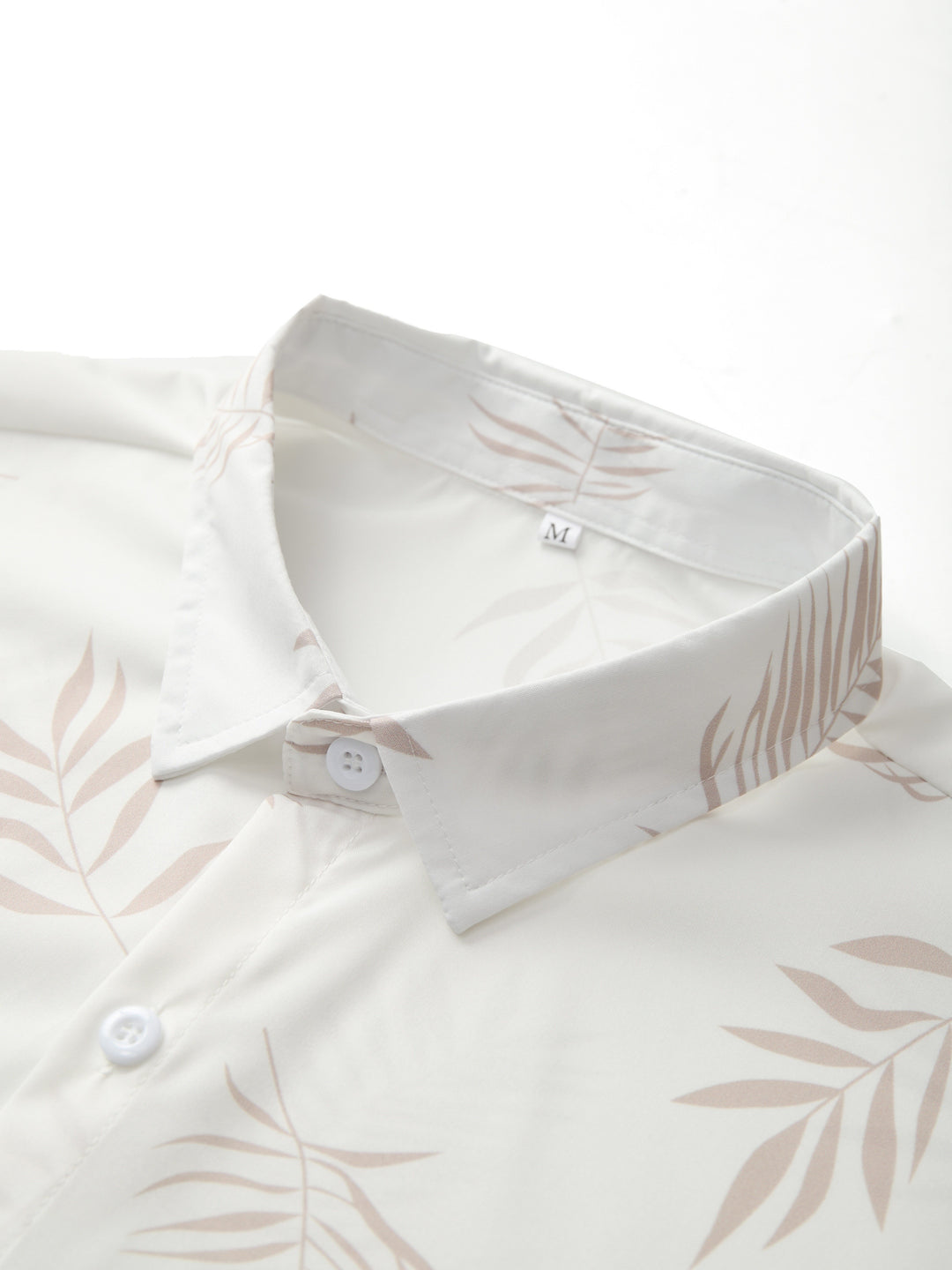Men's Summer Set - Leaf Print Shirt Matching Shorts | Holiday Style