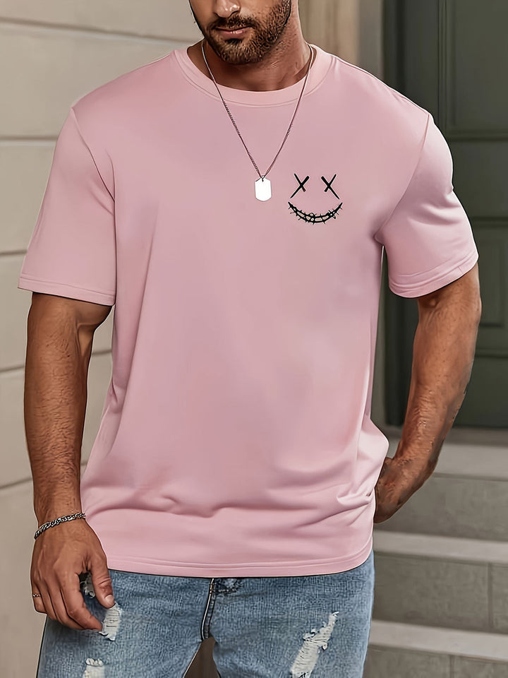 Men's Graphic T-Shirt - Smiley Face Print | Casual Streetwear