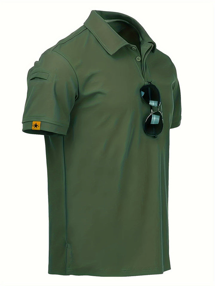 Men's Polo Shirt - Tactical Short Sleeve with Sleeve Pocket | Casual