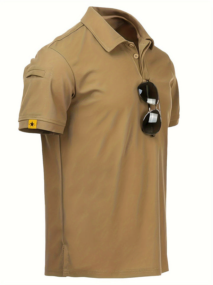 Men's Polo Shirt - Tactical Short Sleeve with Sleeve Pocket | Casual