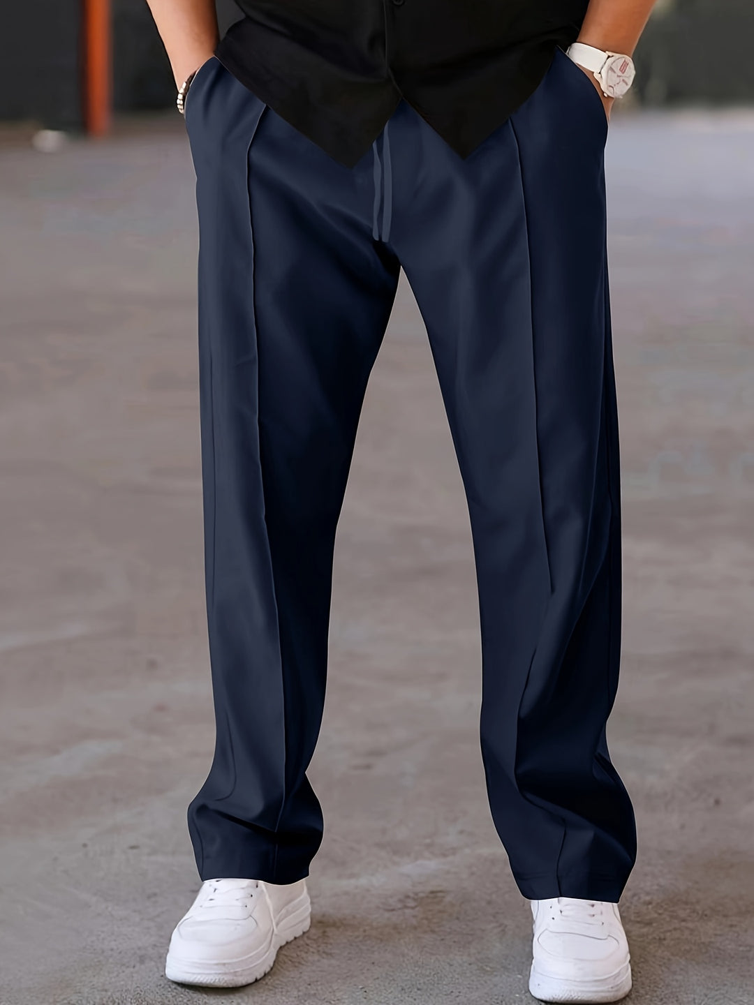 Men's Trousers - Straight Leg Formal with Seam Detail | Smart Casual