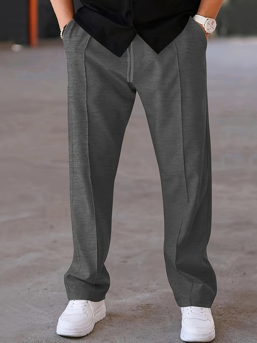 Men's Trousers - Straight Leg Formal with Seam Detail | Smart Casual