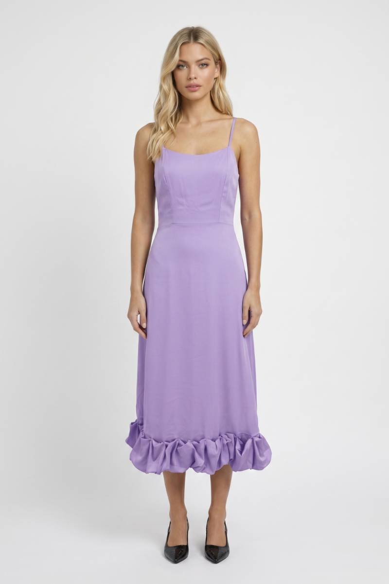 Midi Dress Women - Ruffle Hem Cami Style | Elegant — Lavender