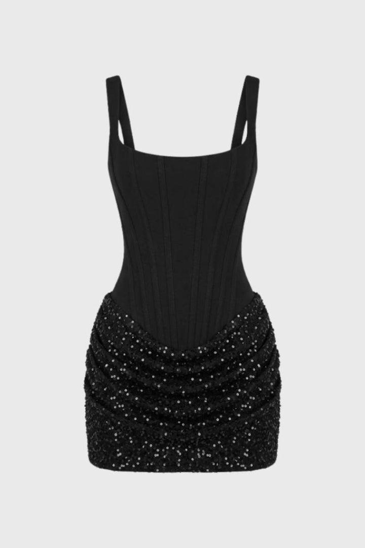 Mini Dress Women - Sequin Embellished Bodycon | Glamorous - Black