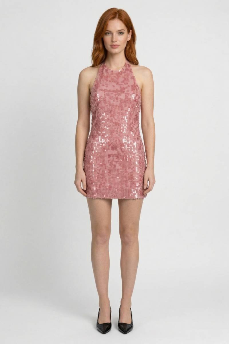 Mini Dress Women - Sequin Halterneck | Glamorous
