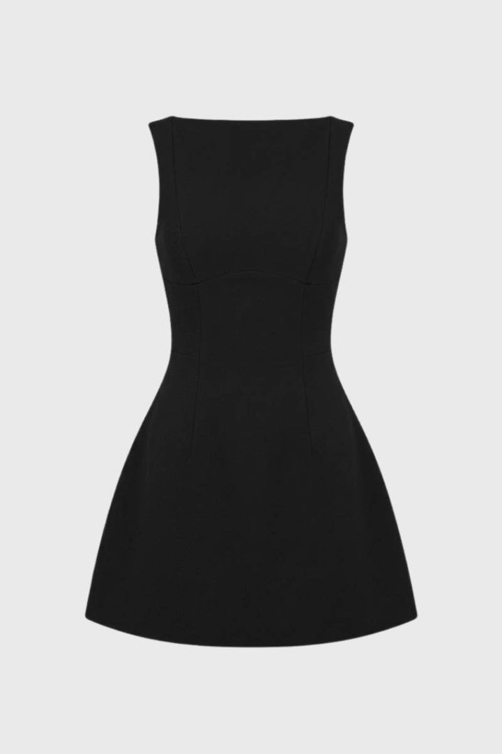 Mini Dress Women - Sleeveless Fit & Flare | Timeless Classic - Black