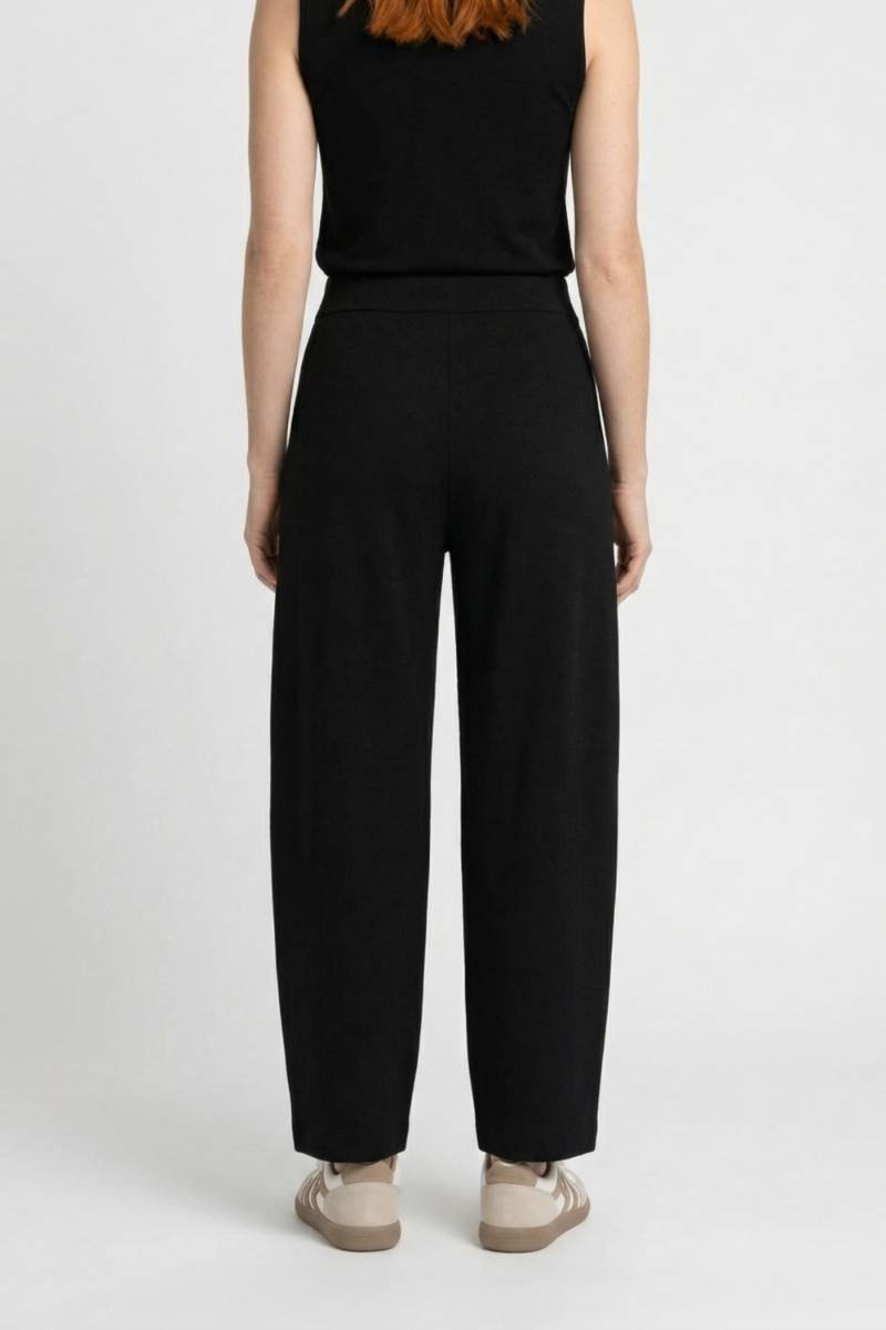Pleated Trousers Women - High Waisted Wide Leg | Elegant — Black