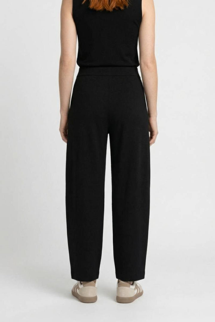 Pleated Trousers Women - High Waisted Wide Leg | Elegant — Black