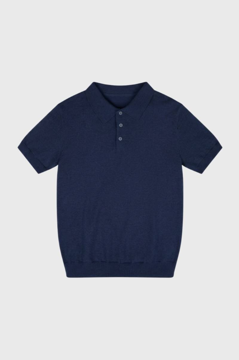 Polo Men - Classic Short Sleeve with Button Placket | Smart — Navy