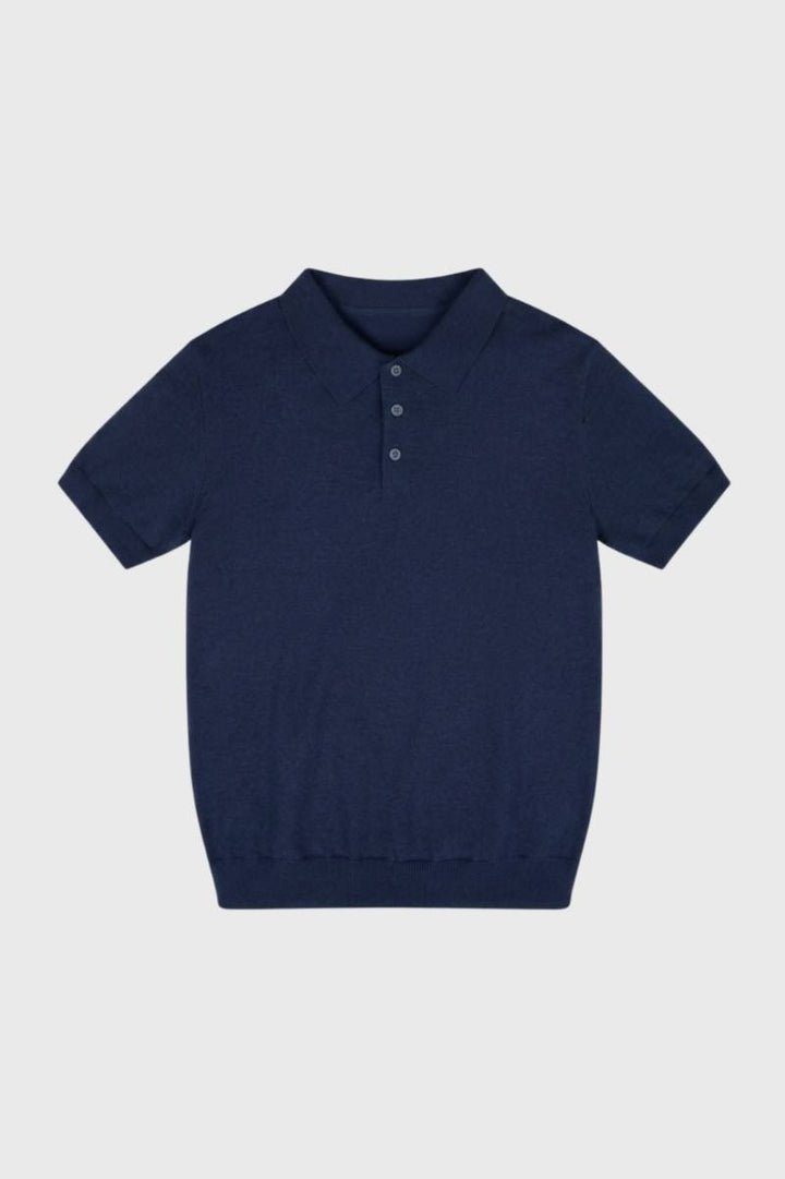 Polo Men - Classic Short Sleeve with Button Placket | Smart — Navy