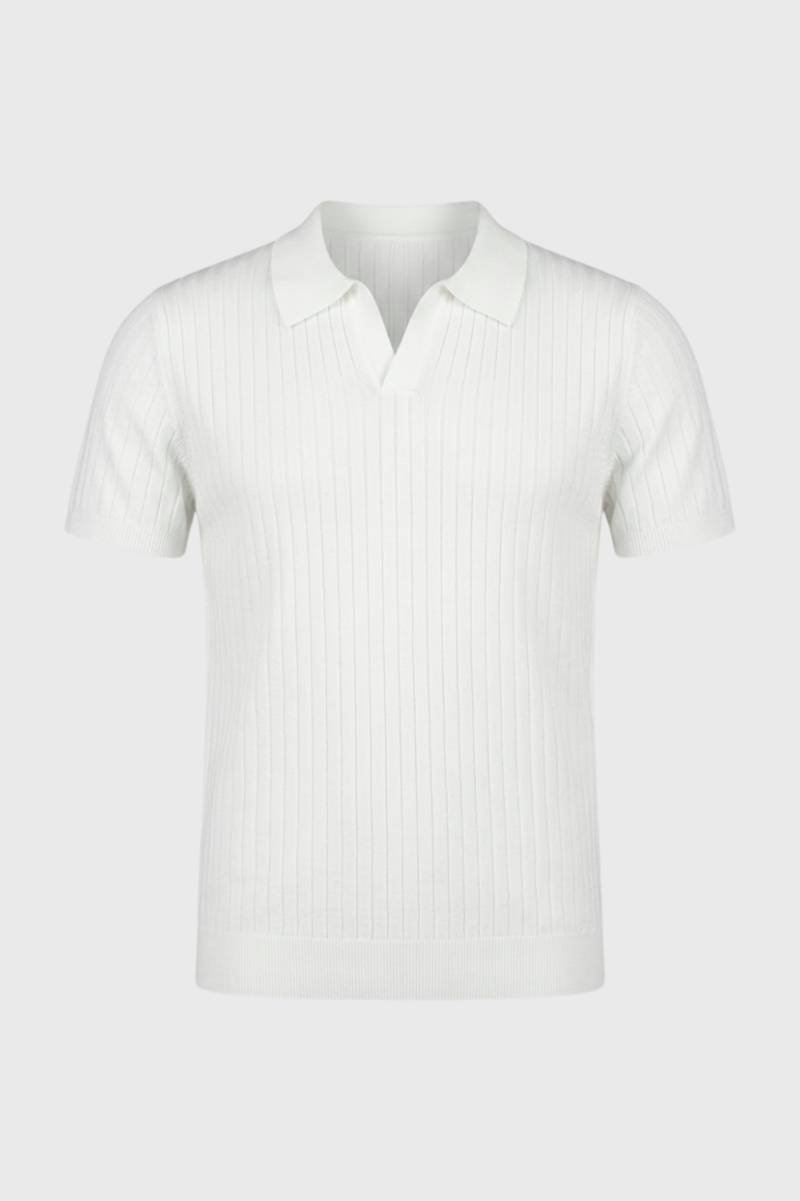 Polo Men - Ribbed Textured Short Sleeve | Classic — White