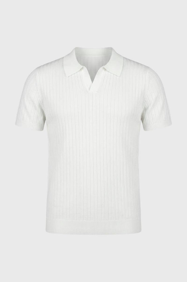 Polo Men - Ribbed Textured Short Sleeve | Classic — White
