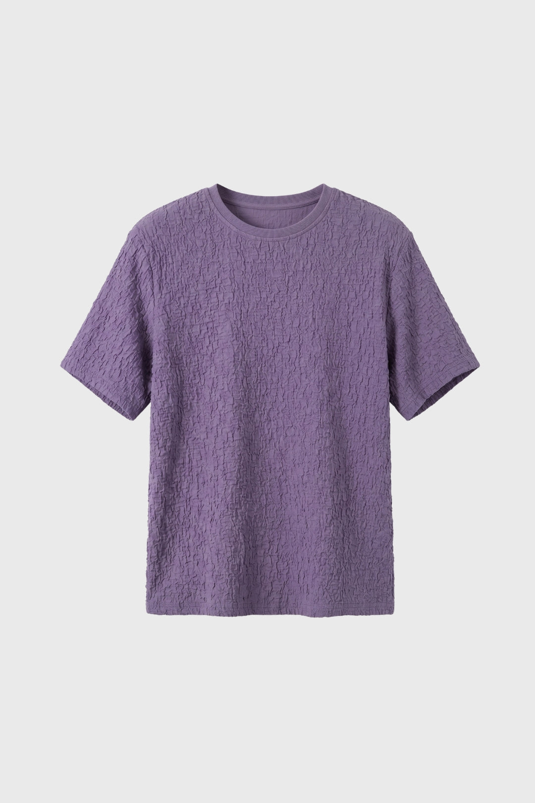 T-Shirt Men - Textured Short Sleeve Crew Neck | Casual