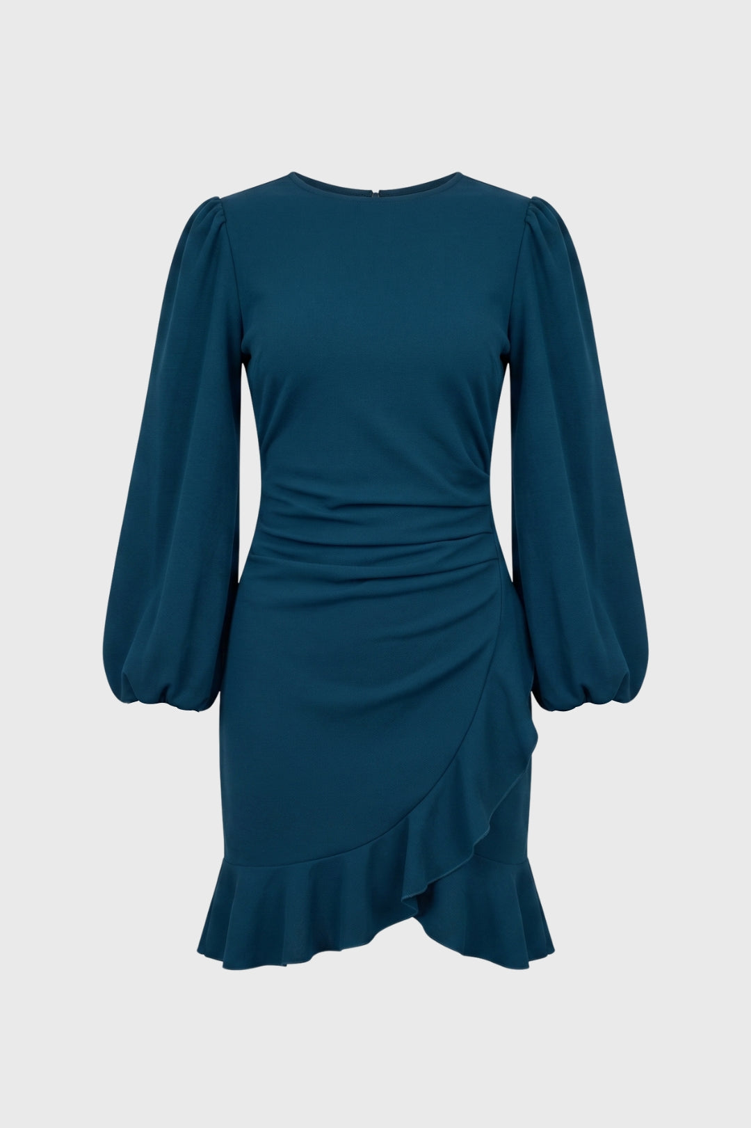 Mini Dress Women - Puff Sleeve Ruffle Hem | Elegant