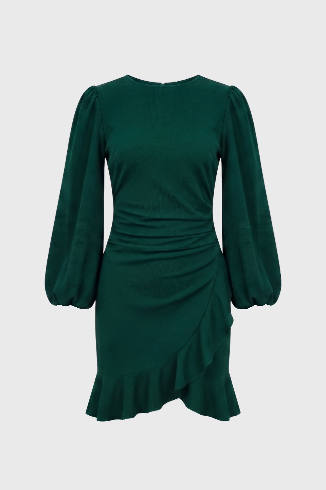 Mini Dress Women - Puff Sleeve Ruffle Hem | Elegant