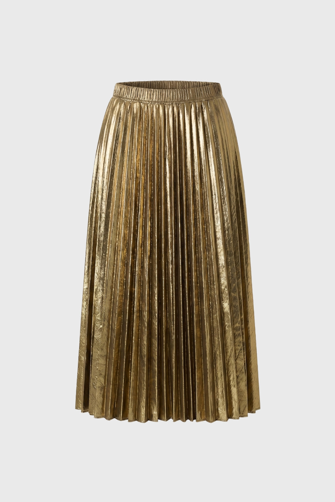 Midi Skirt Women - Pleated Elastic Waist | Elegant