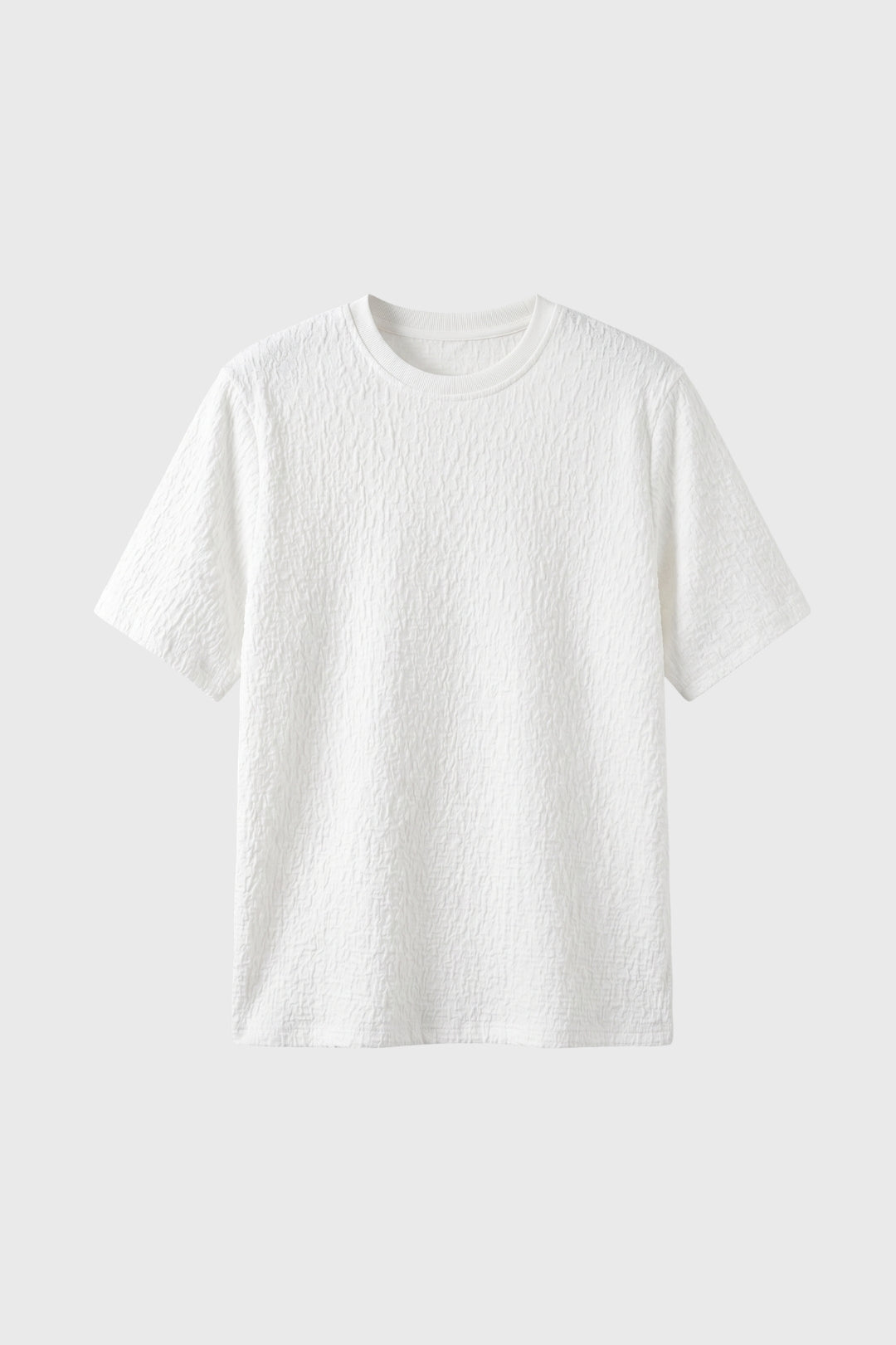 T-Shirt Men - Textured Short Sleeve Crew Neck | Casual