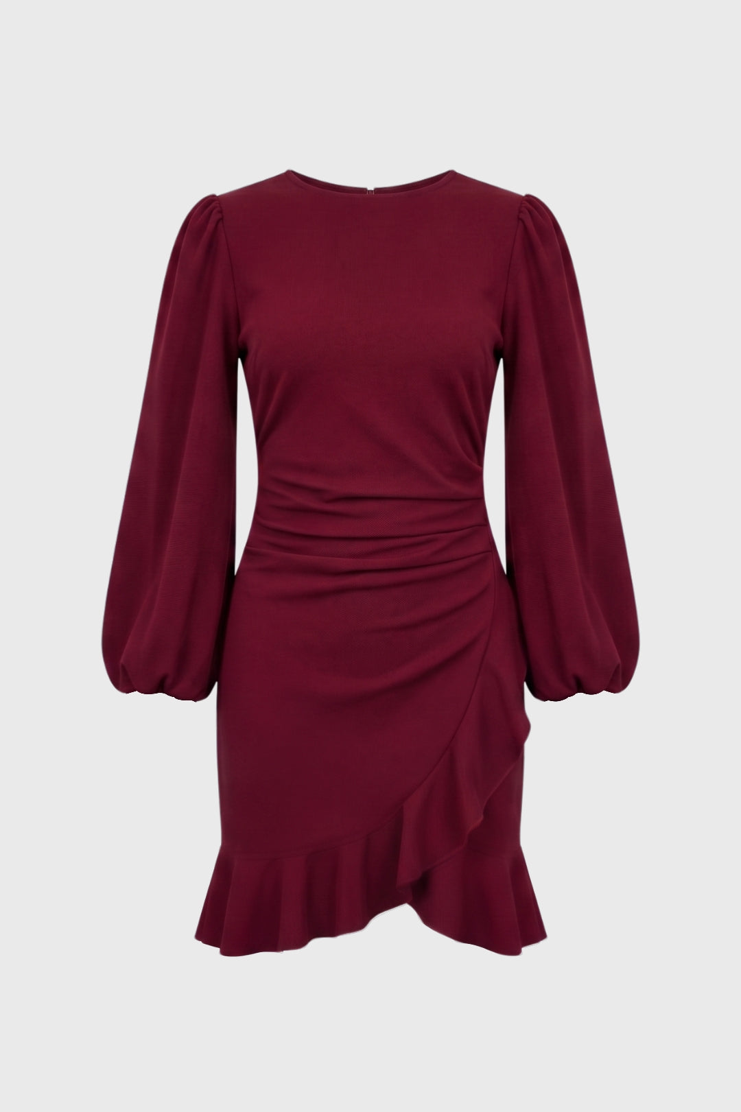 Mini Dress Women - Puff Sleeve Ruffle Hem | Elegant