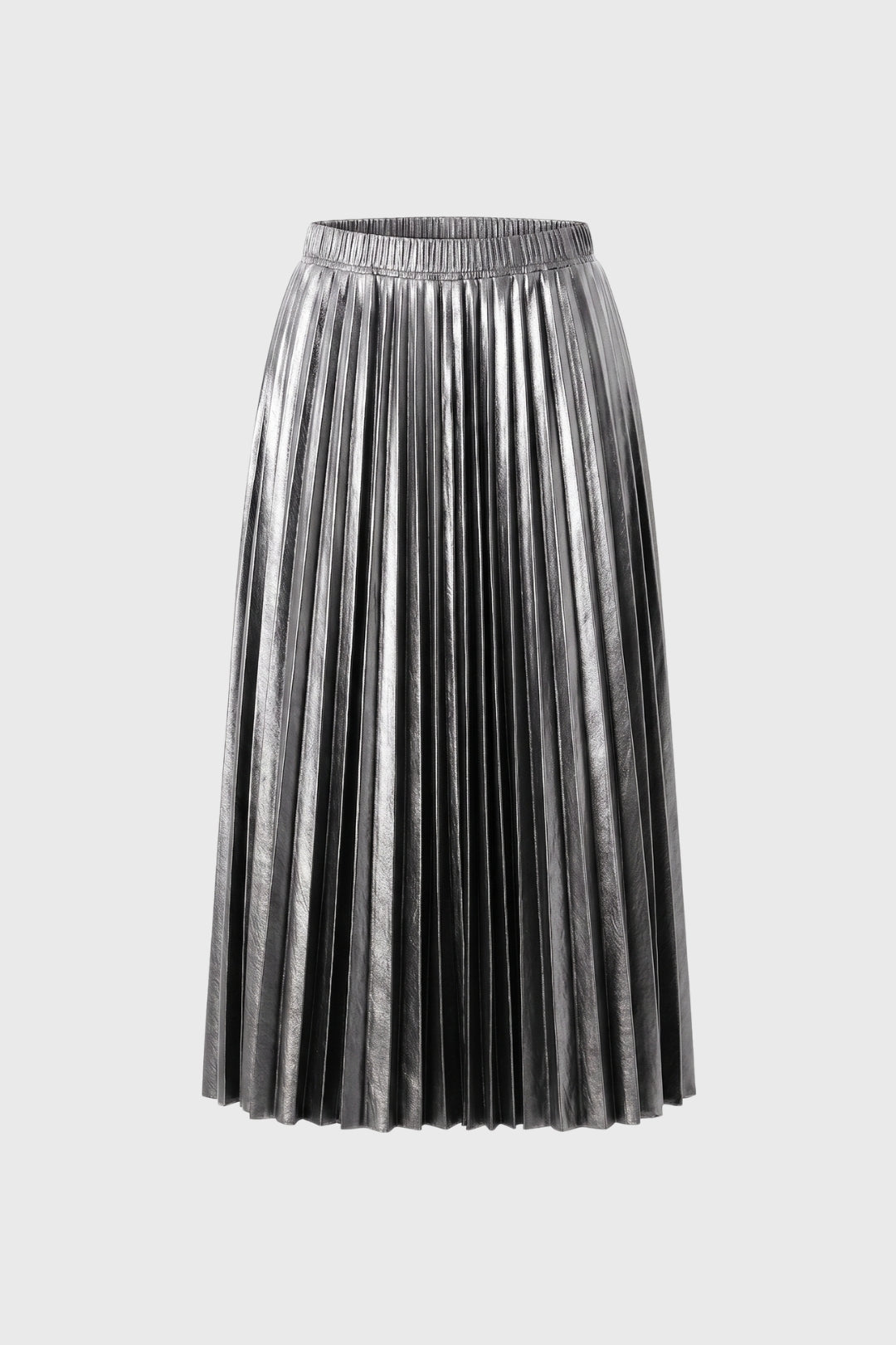 Midi Skirt Women - Pleated Elastic Waist | Elegant