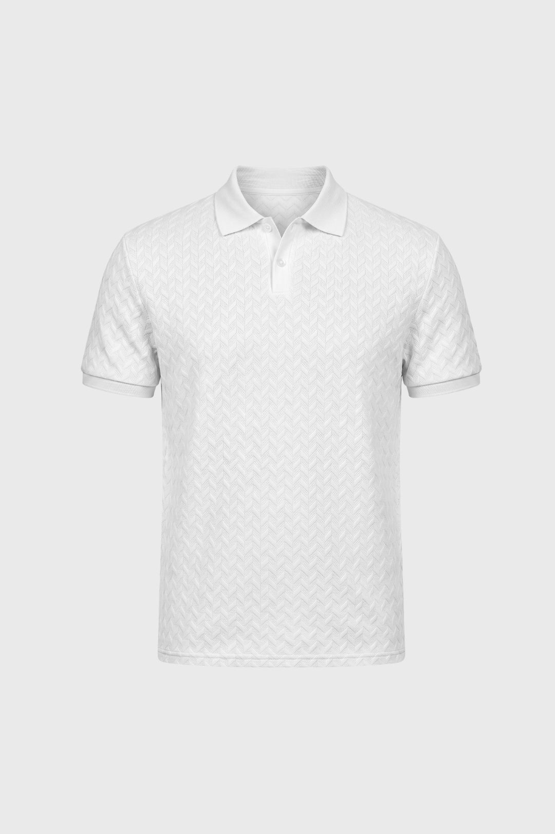 Polo Shirt Men - Textured Weave Classic Collar | Smart Casual
