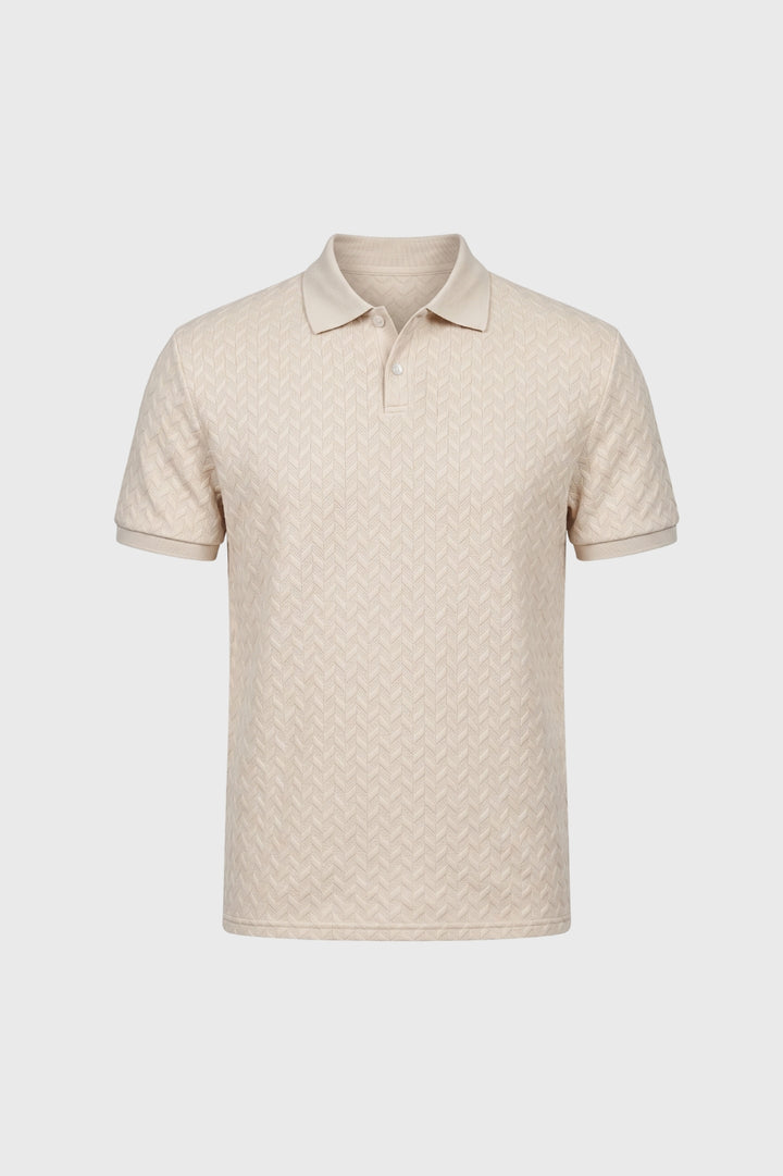 Polo Shirt Men - Textured Weave Classic Collar | Smart Casual