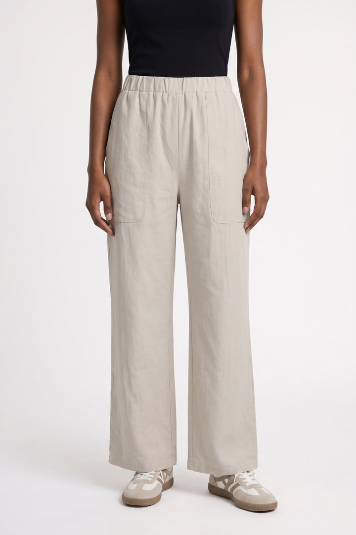 Wide Leg Trousers Women - High Waisted Elasticated | Chic