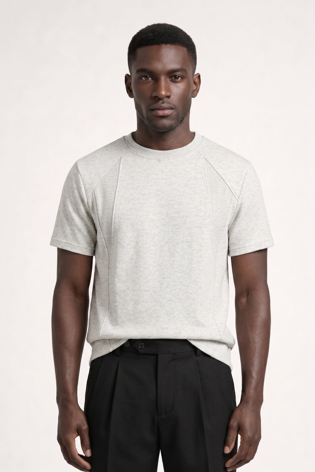 T-Shirt Men - Athletic Style Contrast Panelling | Modern Casual