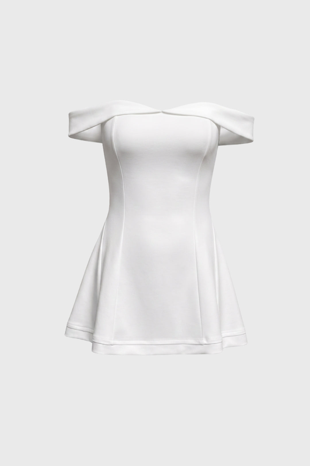 Mini Dress Women - Off Shoulder A Line | Elegant White