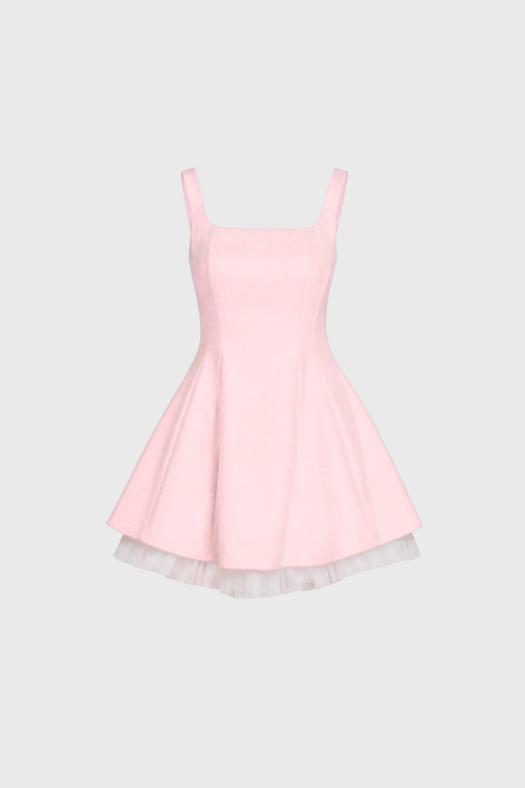 Mini Dress Women - Square Neck Layered Hem | Vintage Inspired
