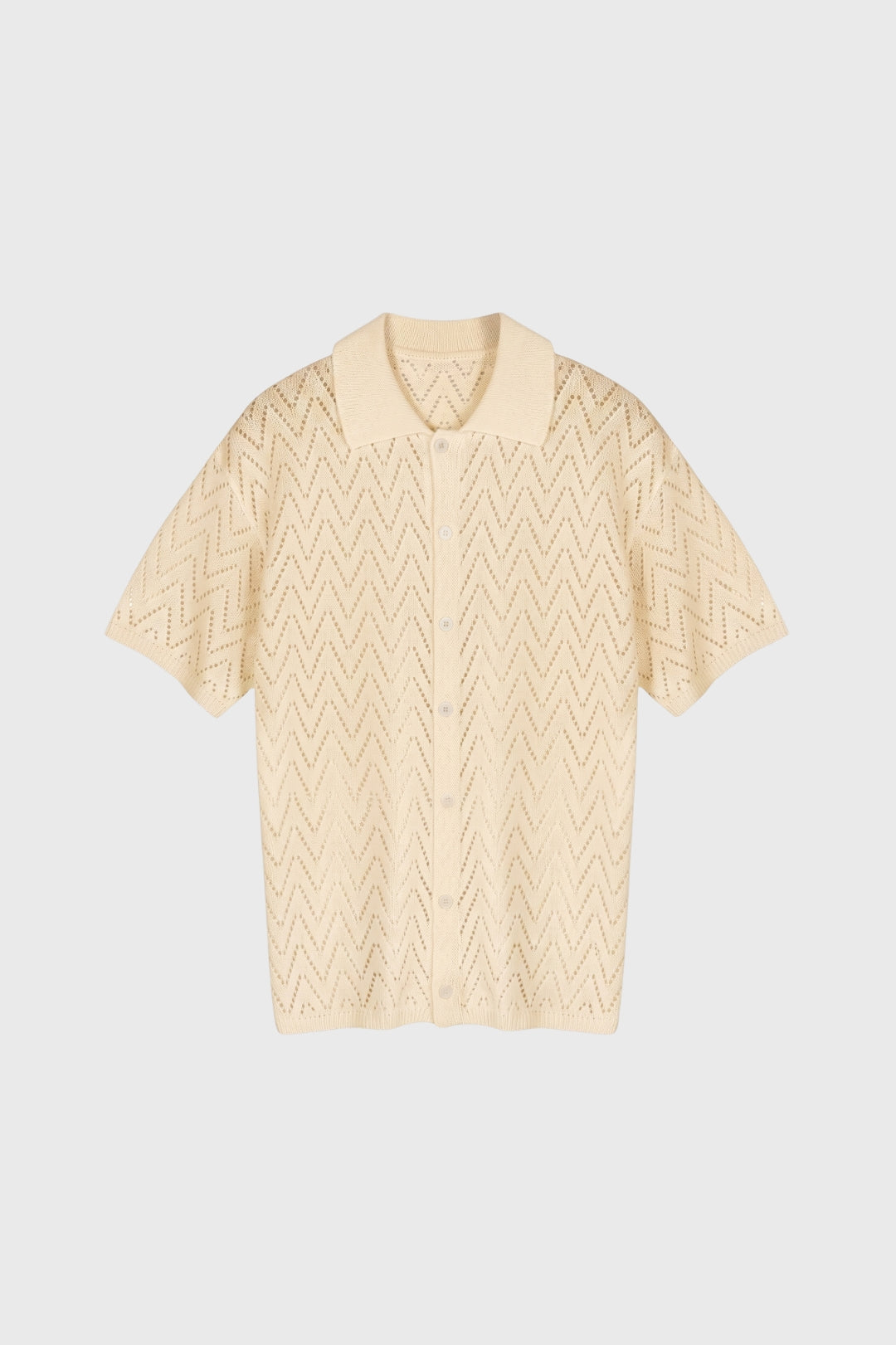 Polo Shirt Men - Textured Knit Diamond Pattern | Classic