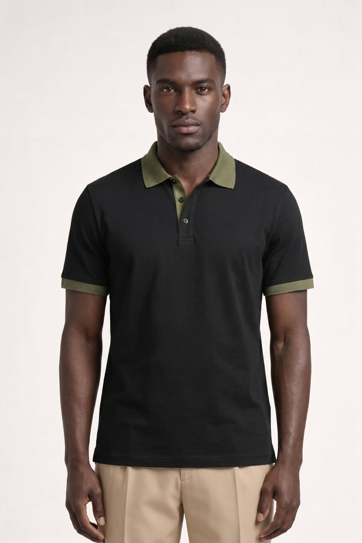 Polo Shirt Men - Contrast Trim Short Sleeve | Classic