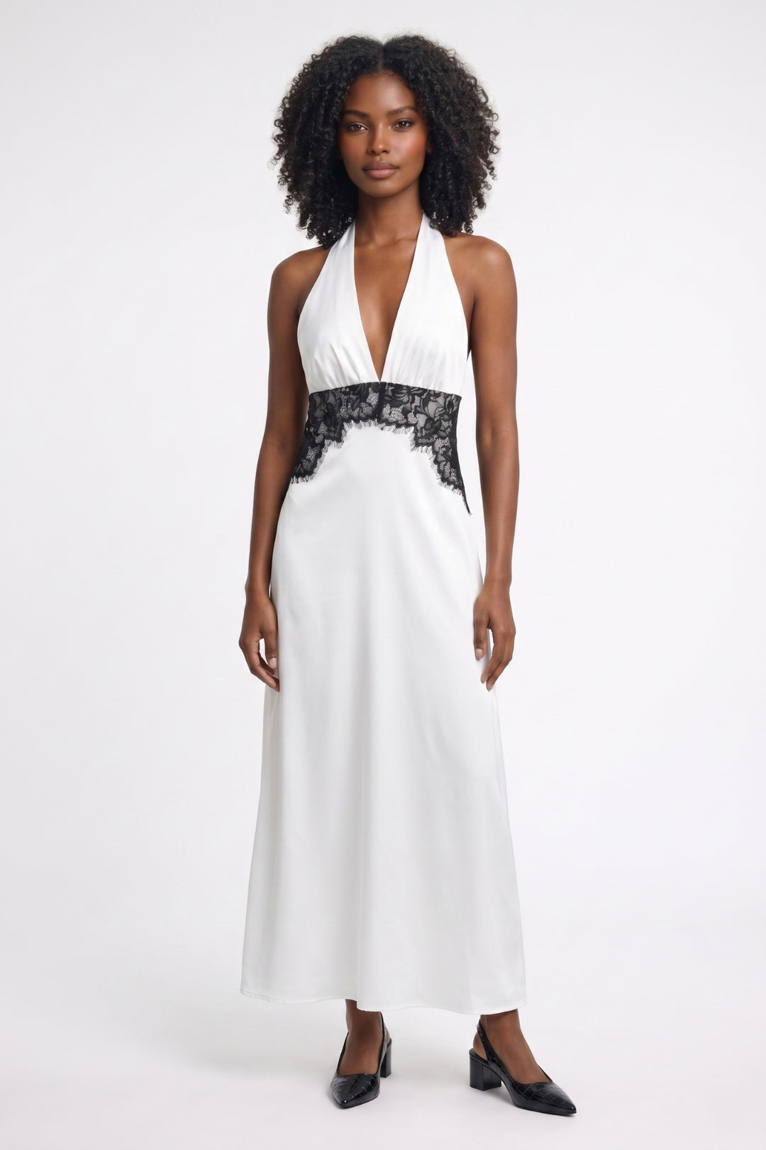 Midi Dress Women - Halter Neck with Detail | Elegant