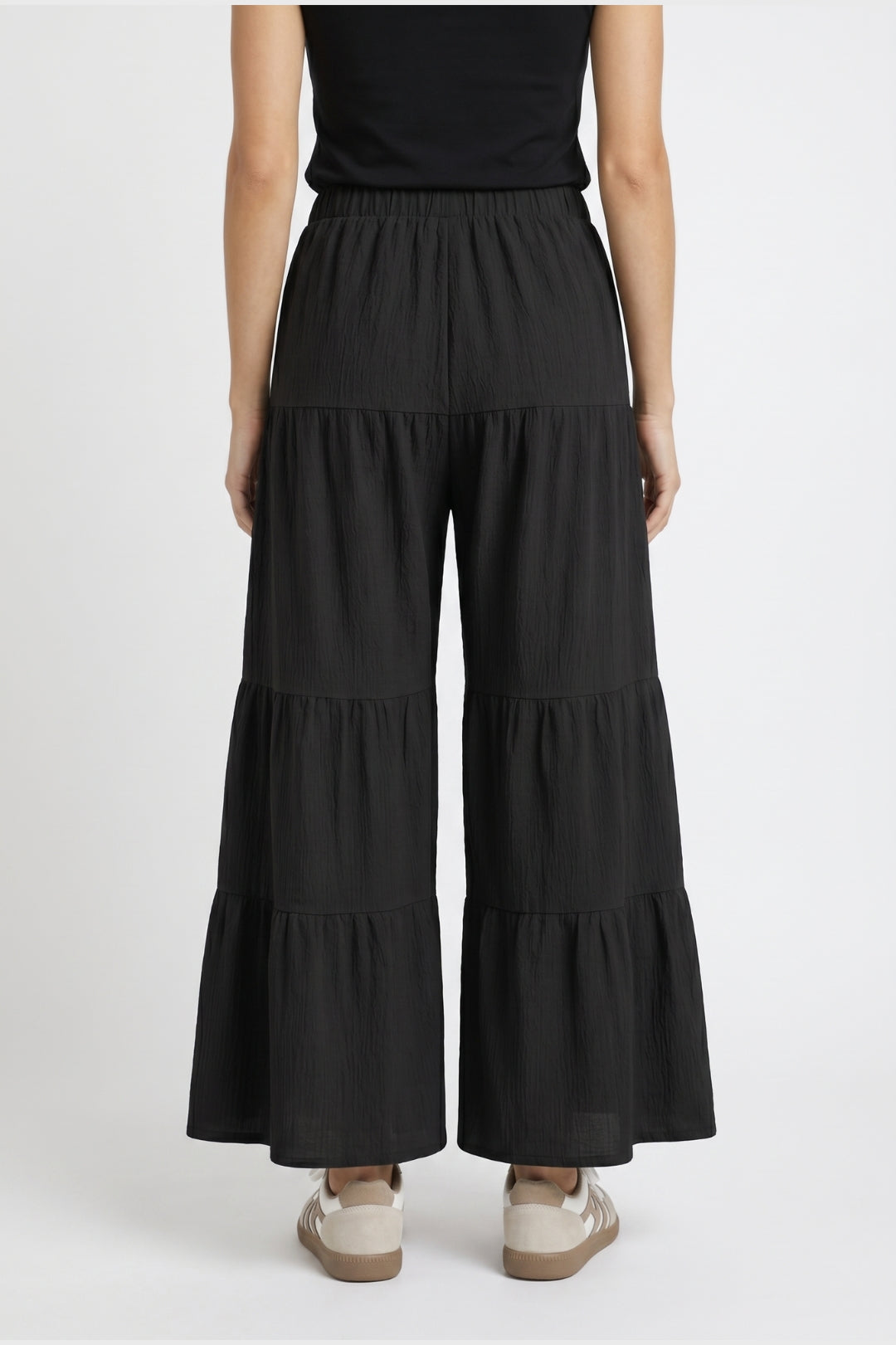 Wide Leg Trousers Women - Tiered Ruffle Design | Flowy Casual