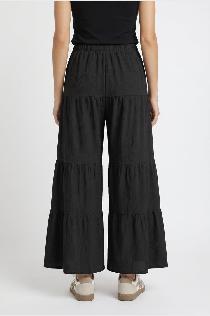 Wide Leg Trousers Women - Tiered Ruffle Design | Flowy Casual
