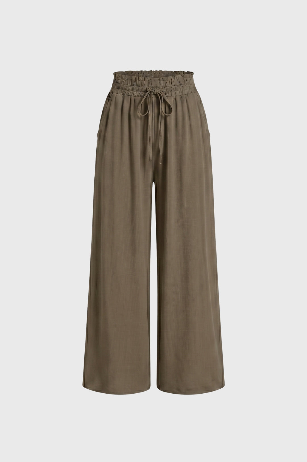 Wide Leg Trousers Women - High Waist Drawstring | Relaxed