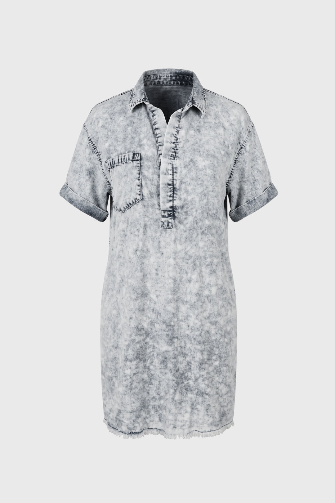 Shirt Dress Women - Acid Wash Short Sleeve | Relaxed