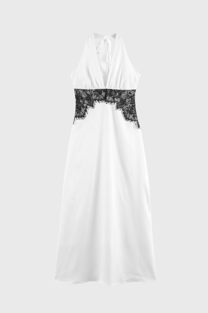 Midi Dress Women - Halter Neck with Detail | Elegant