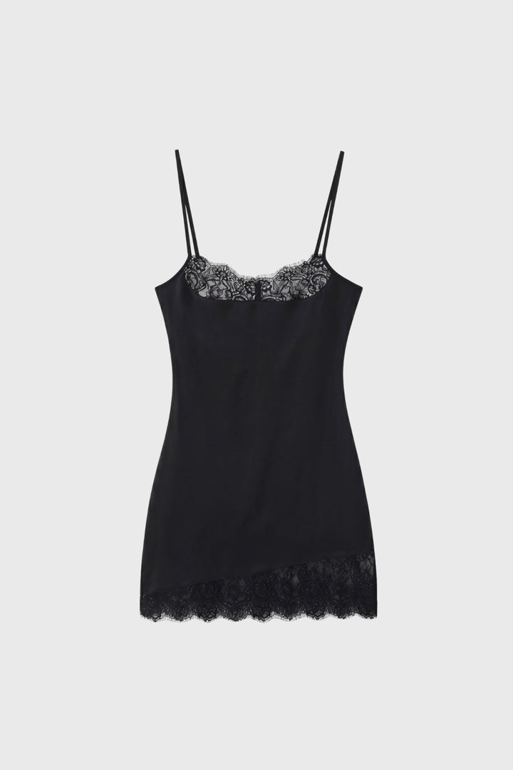 Mini Slip Dress Women - Delicate Trim | Elegant Evening